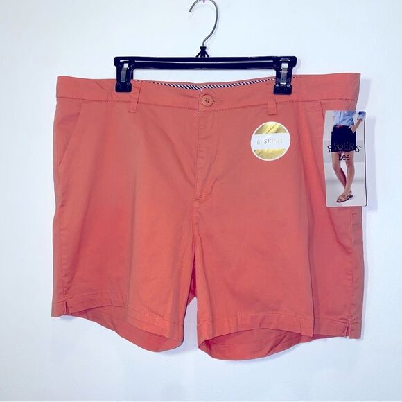 Riders by Lee Pants - Riders by Lee Women’s 18W Shorts 6” Inseam Burnt Coral Midrise